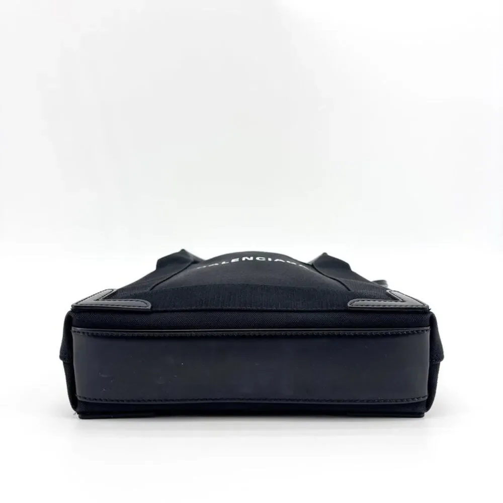 Balenciaga Navy Cabas XS Canvas Tote Bag Black